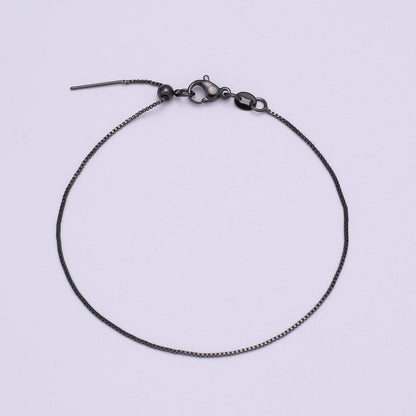 Gold Filled 8.5 long Chain with Lobster Clasp For DIY Jewelry Making Bracelet Anklet  L-206~L-209