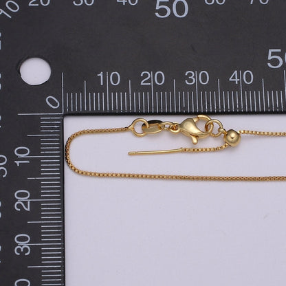 Gold Filled 8.5 long Chain with Lobster Clasp For DIY Jewelry Making Bracelet Anklet  L-206~L-209