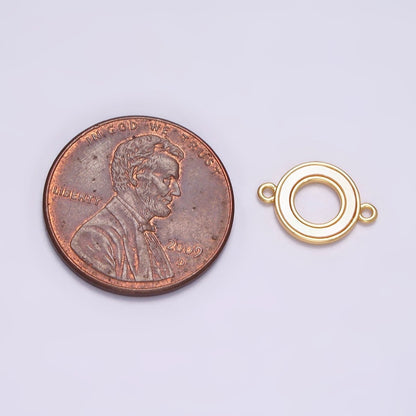 Gold Filled 8.5mm Shell Pearl Open Round Connector G-699