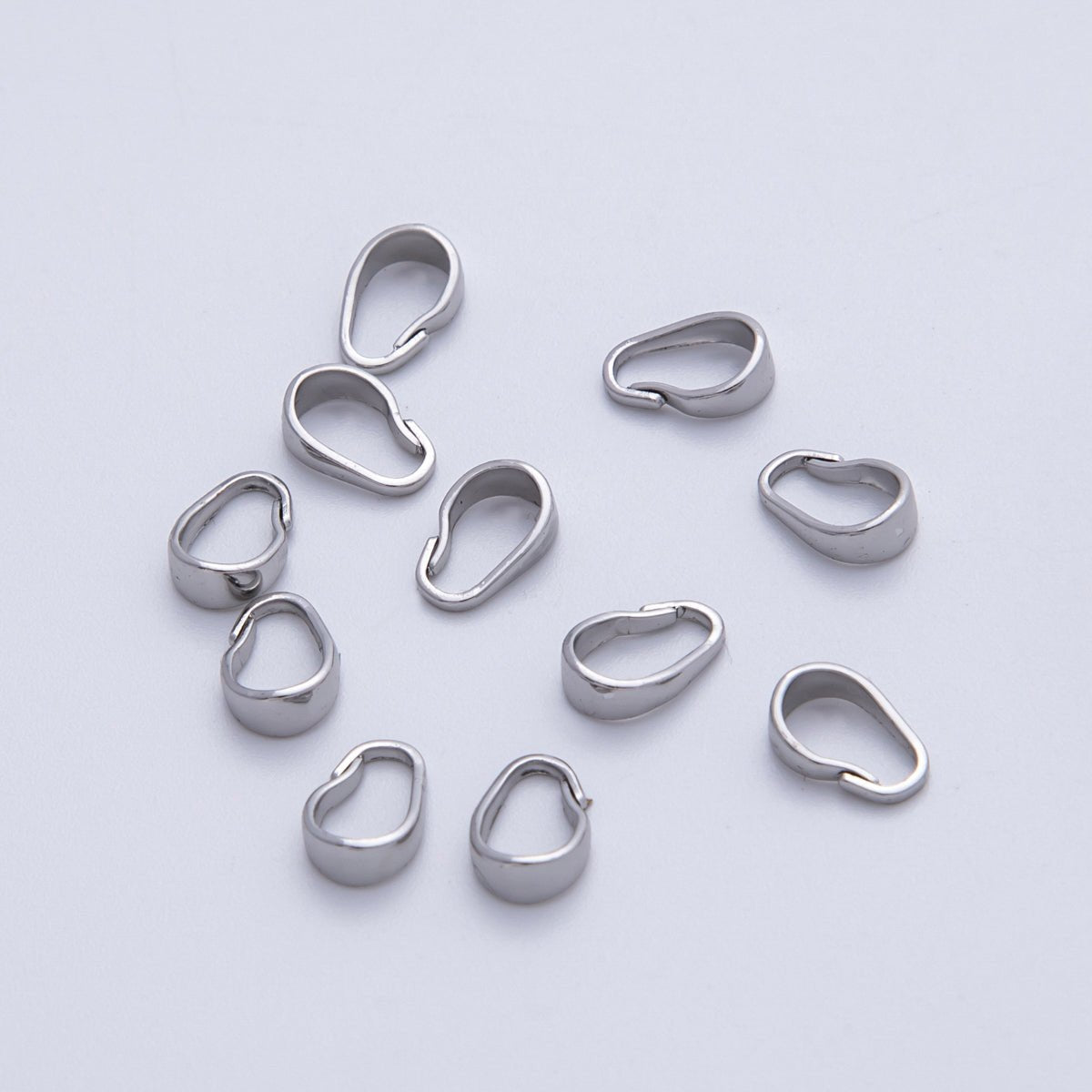 Silver Filled 8mm x 5.3mm Minimalist Bail Jewelry Findings | Findings-00055