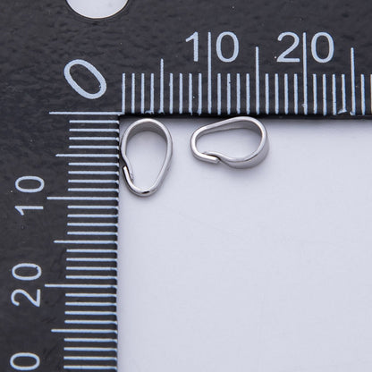 Silver Filled 8mm x 5.3mm Minimalist Bail Jewelry Findings | Findings-00055