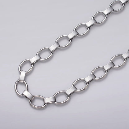 Gold Filled 9.3mm Cable Wide Link Unfinished Chain by Yard in Gold &amp; Silver | ROLL-1092 ROLL-1199 Clearance Pricing
