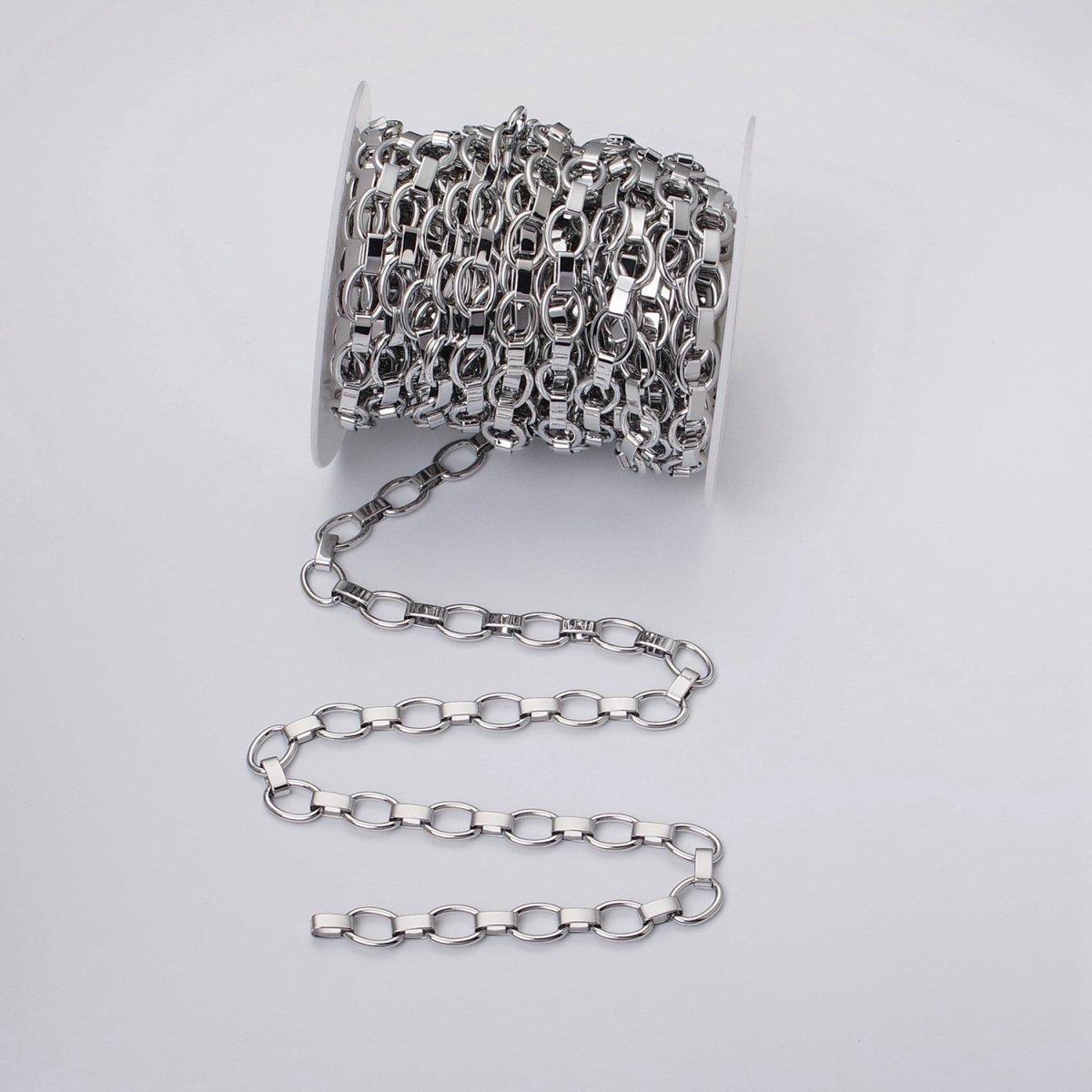 Gold Filled 9.3mm Cable Wide Link Unfinished Chain by Yard in Gold &amp; Silver | ROLL-1092 ROLL-1199 Clearance Pricing