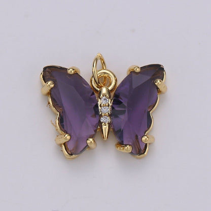 Gold Filled Acrylic Butterfly Charm E-023 E-025 E-326 - E-330