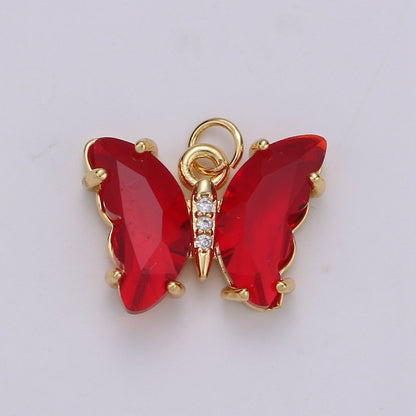 Gold Filled Acrylic Butterfly Charm E-023 E-025 E-326 - E-330