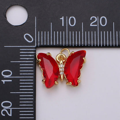Gold Filled Acrylic Butterfly Charm E-023 E-025 E-326 - E-330