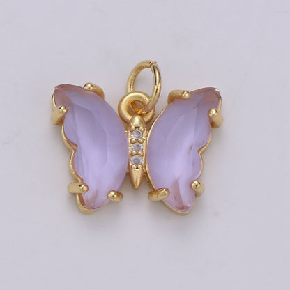 Gold Filled Acrylic Butterfly Charm E-023 E-025 E-326 - E-330