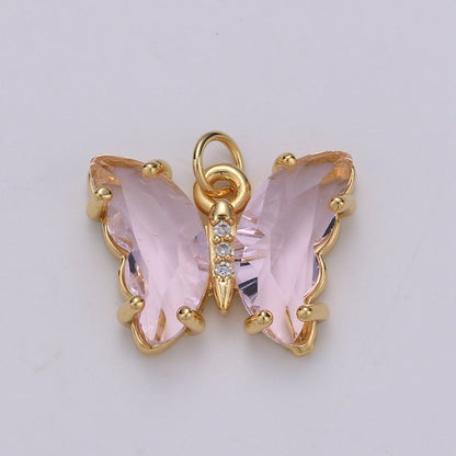 Gold Filled Acrylic Butterfly Charm E-023 E-025 E-326 - E-330