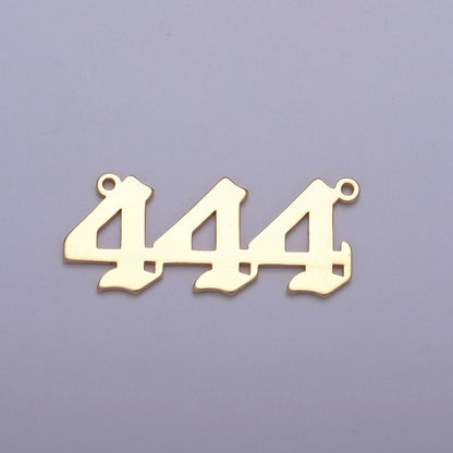 Gold Filled Angel Number Charm Connector Lucky Number for Necklace Bracelet Component G-622~G-626