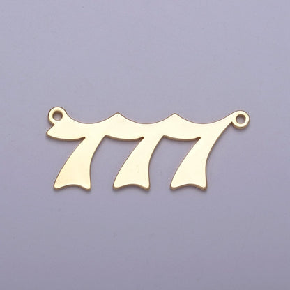 Gold Filled Angel Number Charm Connector Lucky Number for Necklace Bracelet Component G-622~G-626
