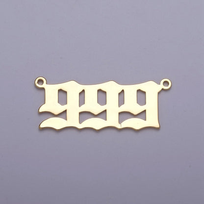 Gold Filled Angel Number Charm Connector Lucky Number for Necklace Bracelet Component G-622~G-626