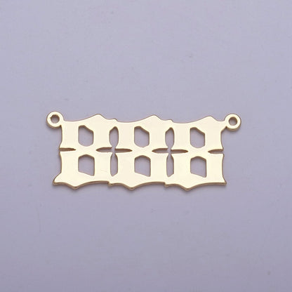 Gold Filled Angel Number Charm Connector Lucky Number for Necklace Bracelet Component G-622~G-626