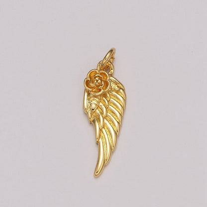 Gold Filled Angel Wing Charm add on charm for Bracelet Necklace Earring Supply M-888