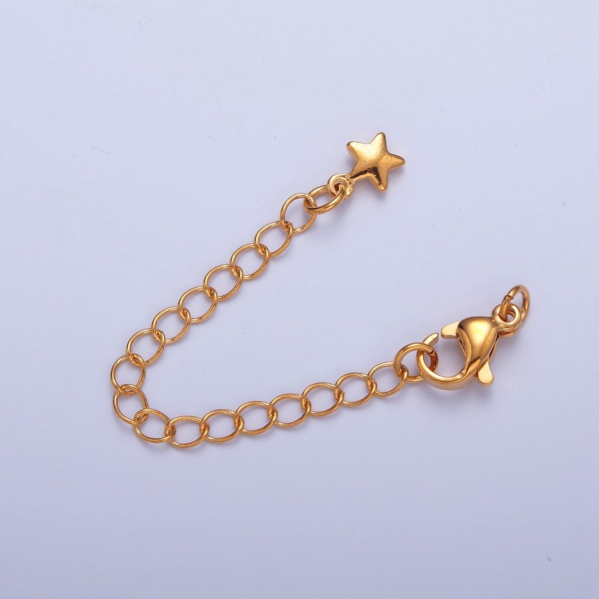 Gold Filled Chain Extender Celestial Star Lobster Clasps Closure Set Supply in Gold &amp; Silver  L-743 L-776