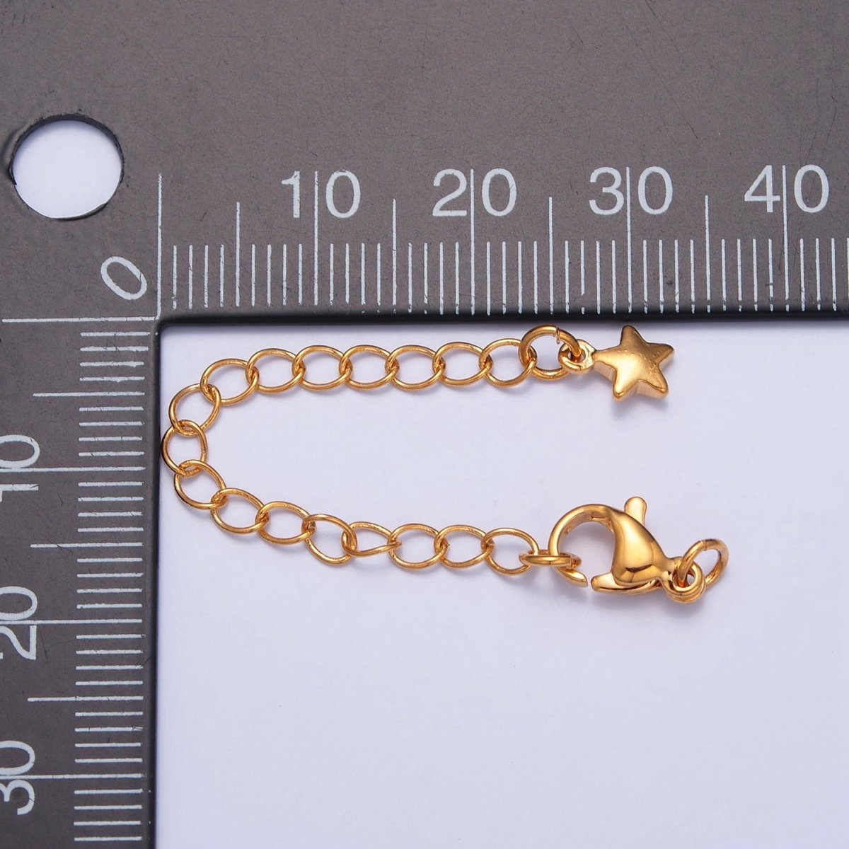 Gold Filled Chain Extender Celestial Star Lobster Clasps Closure Set Supply in Gold &amp; Silver  L-743 L-776