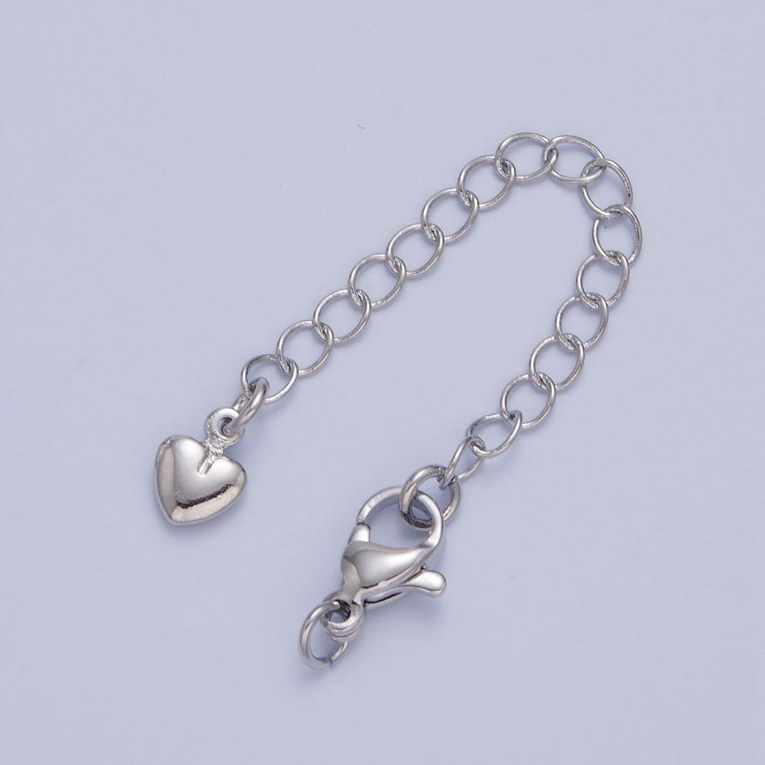 Gold Filled Chain Extender Heart Lobster Clasps Closure Set Supply in Gold &amp; Silver  L-677 L-779