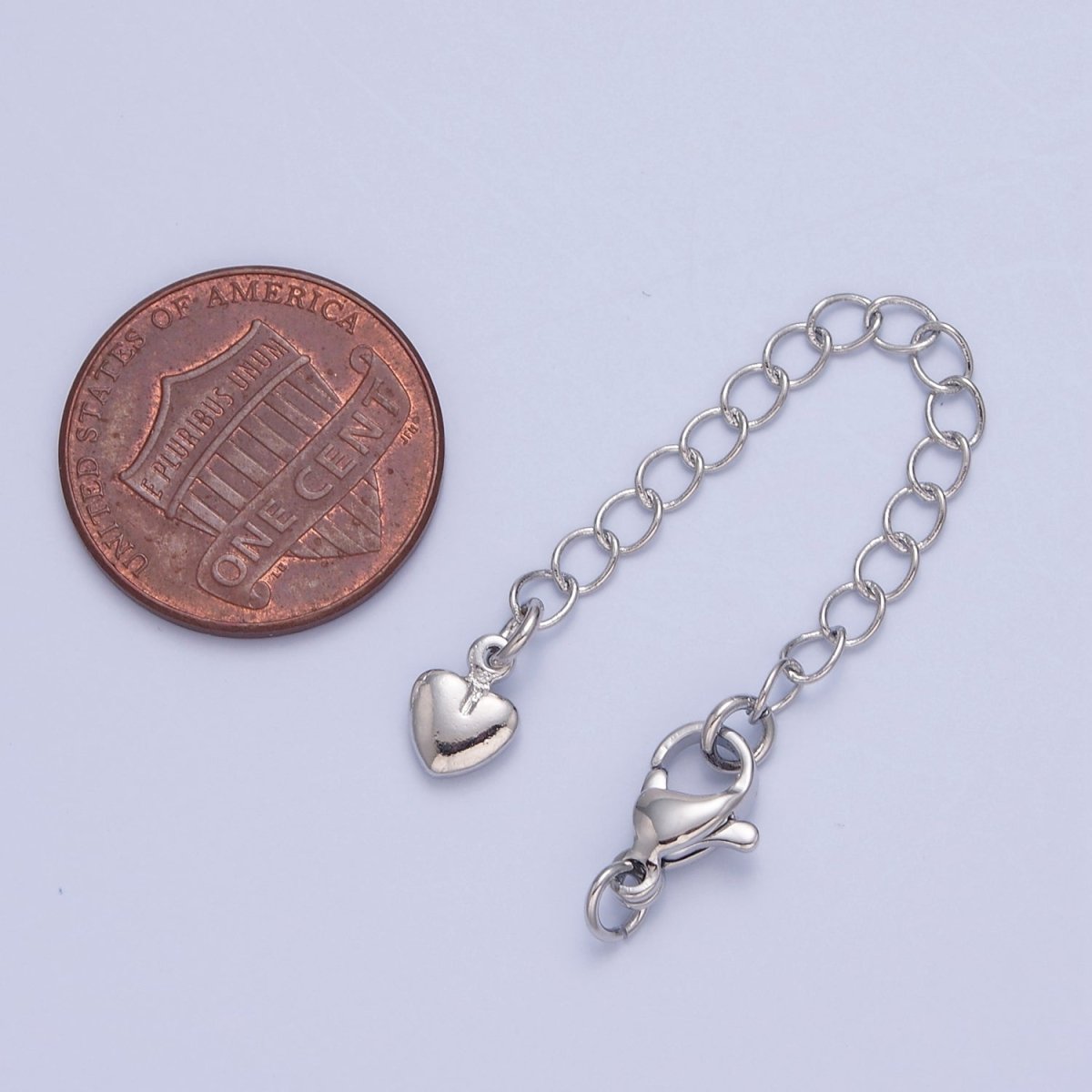 Gold Filled Chain Extender Heart Lobster Clasps Closure Set Supply in Gold &amp; Silver  L-677 L-779