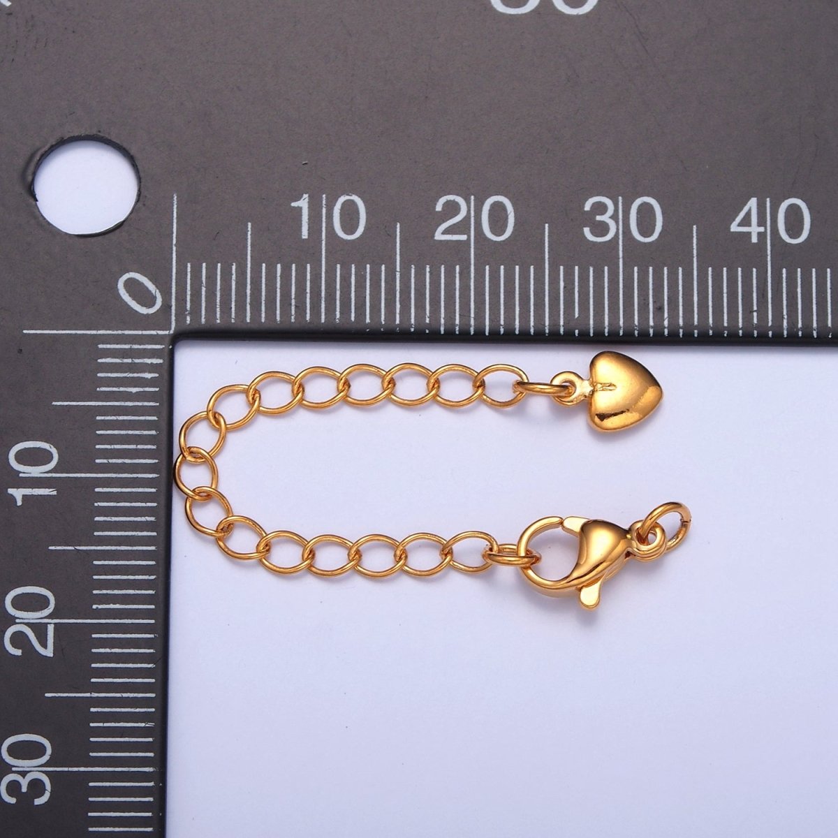 Gold Filled Chain Extender Heart Lobster Clasps Closure Set Supply in Gold &amp; Silver  L-677 L-779