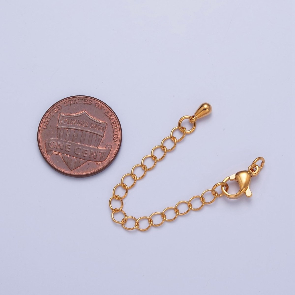 Gold &amp; Silver 2 Inch Chain Extender Lobster Claw Clasps Chain Extender Findings | L676 L774