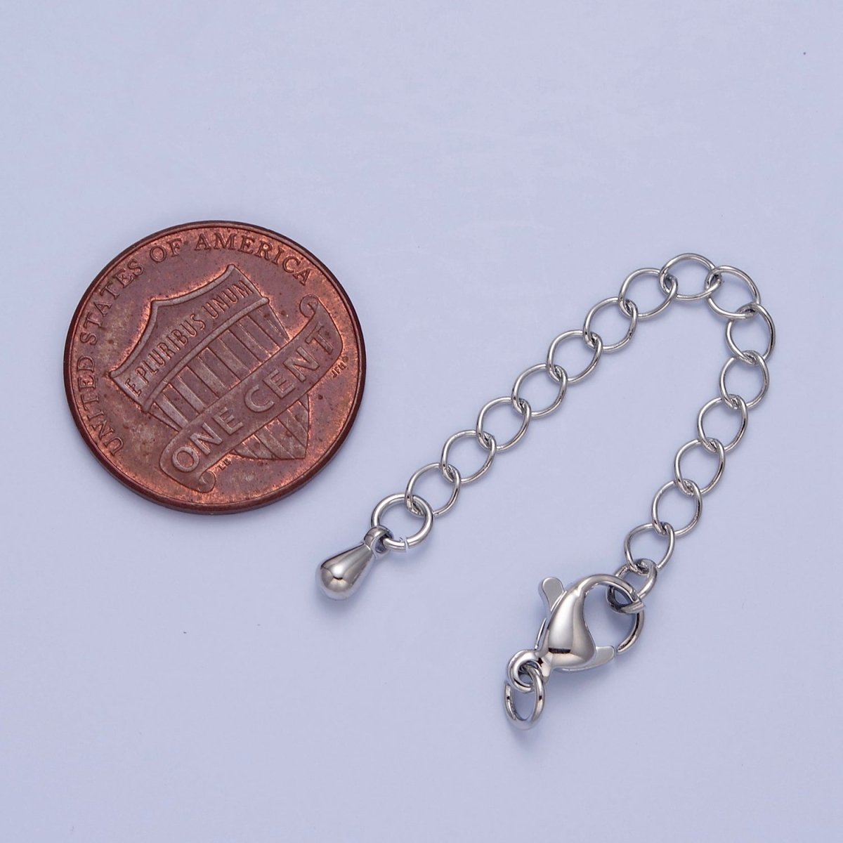 Gold &amp; Silver 2 Inch Chain Extender Lobster Claw Clasps Chain Extender Findings | L676 L774