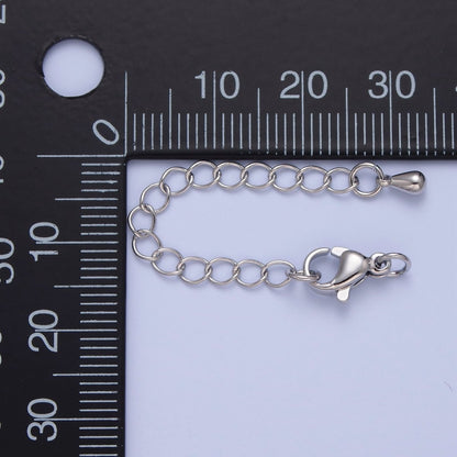 Gold &amp; Silver 2 Inch Chain Extender Lobster Claw Clasps Chain Extender Findings | L676 L774