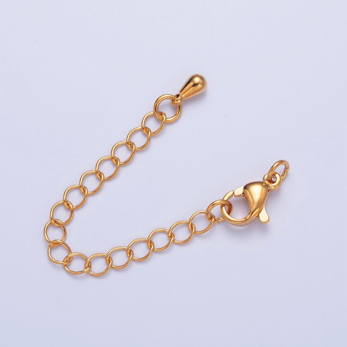 Gold &amp; Silver 2 Inch Chain Extender Lobster Claw Clasps Chain Extender Findings | L676 L774