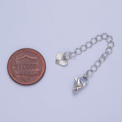 Gold Filled Chain Extender Sunburst Heart Lobster Clasps Closure Set Supply in Gold &amp; Silver  L-742 L-777