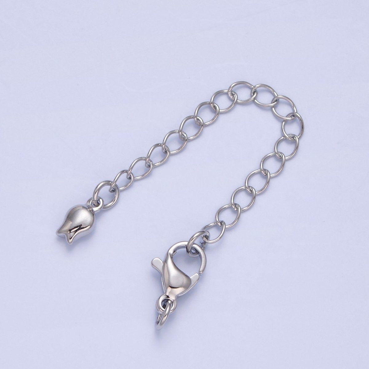 Gold Filled Chain Extender Tulip Flower Lobster Clasps Closure Set Supply in Gold &amp; Silver  L-741 L-778