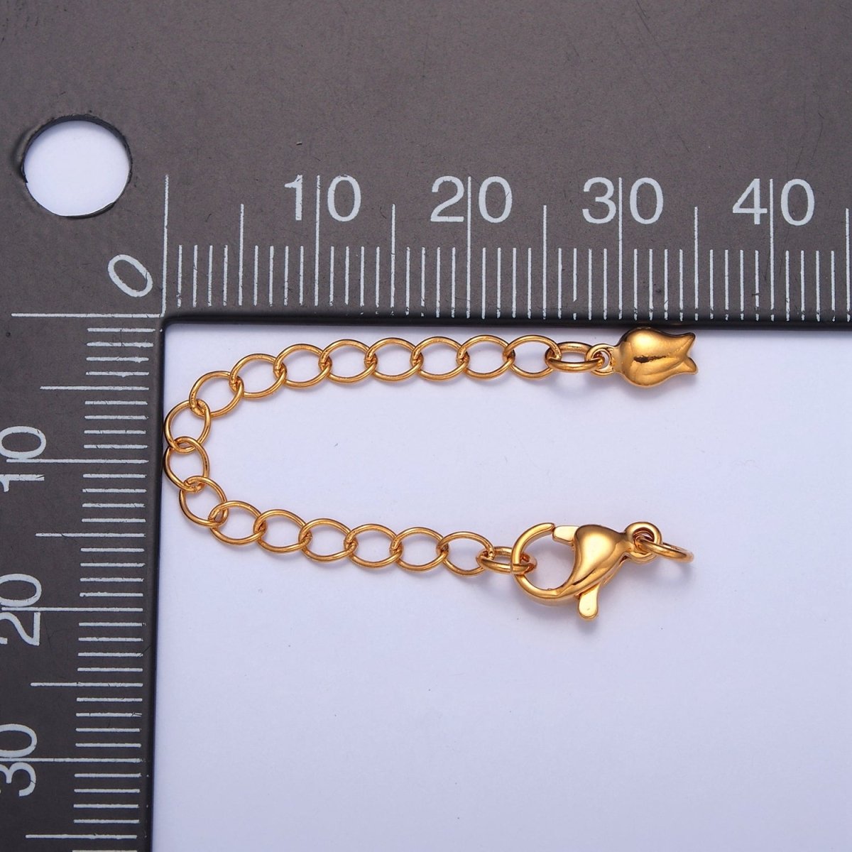 Gold Filled Chain Extender Tulip Flower Lobster Clasps Closure Set Supply in Gold &amp; Silver  L-741 L-778