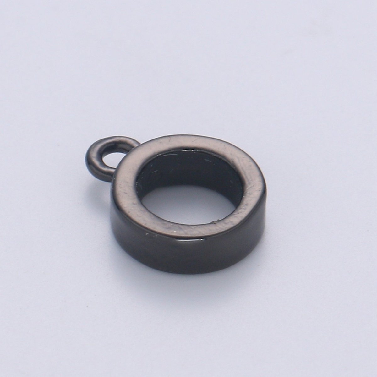 Gold Filled Minimalist Charm Pendant Bail Rondelle Drop Findings in Gold, Black, Rose Gold &amp; Silver |  L295 - L298