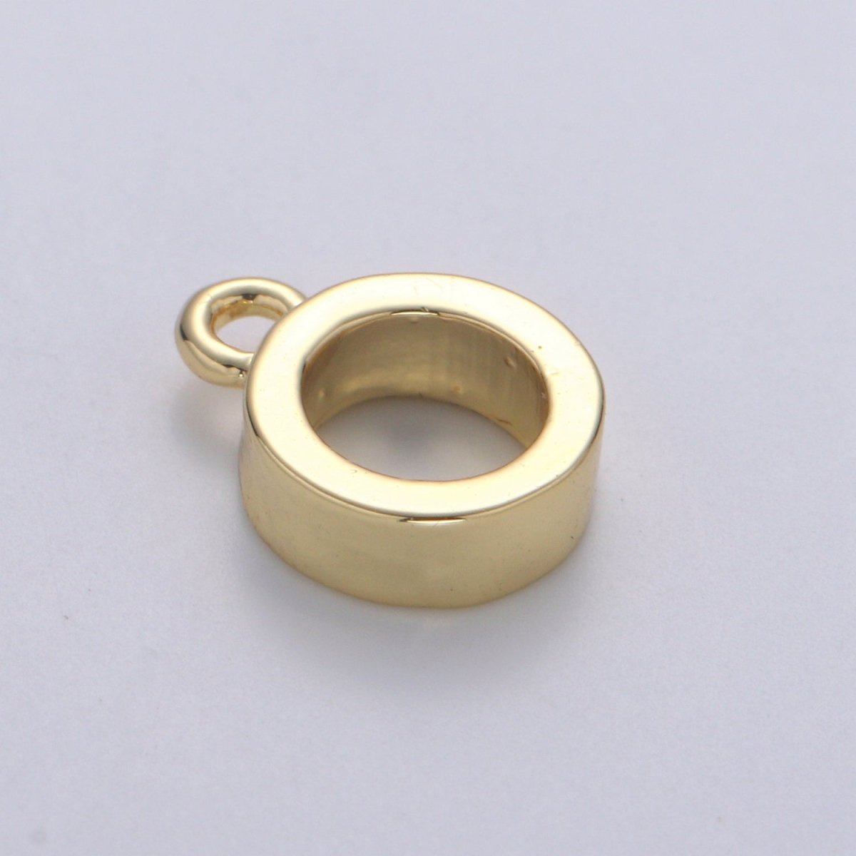 Gold Filled Minimalist Charm Pendant Bail Rondelle Drop Findings in Gold, Black, Rose Gold &amp; Silver |  L295 - L298
