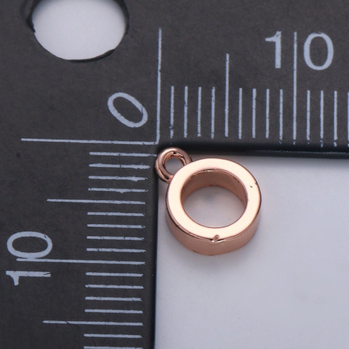 Gold Filled Minimalist Charm Pendant Bail Rondelle Drop Findings in Gold, Black, Rose Gold &amp; Silver |  L295 - L298