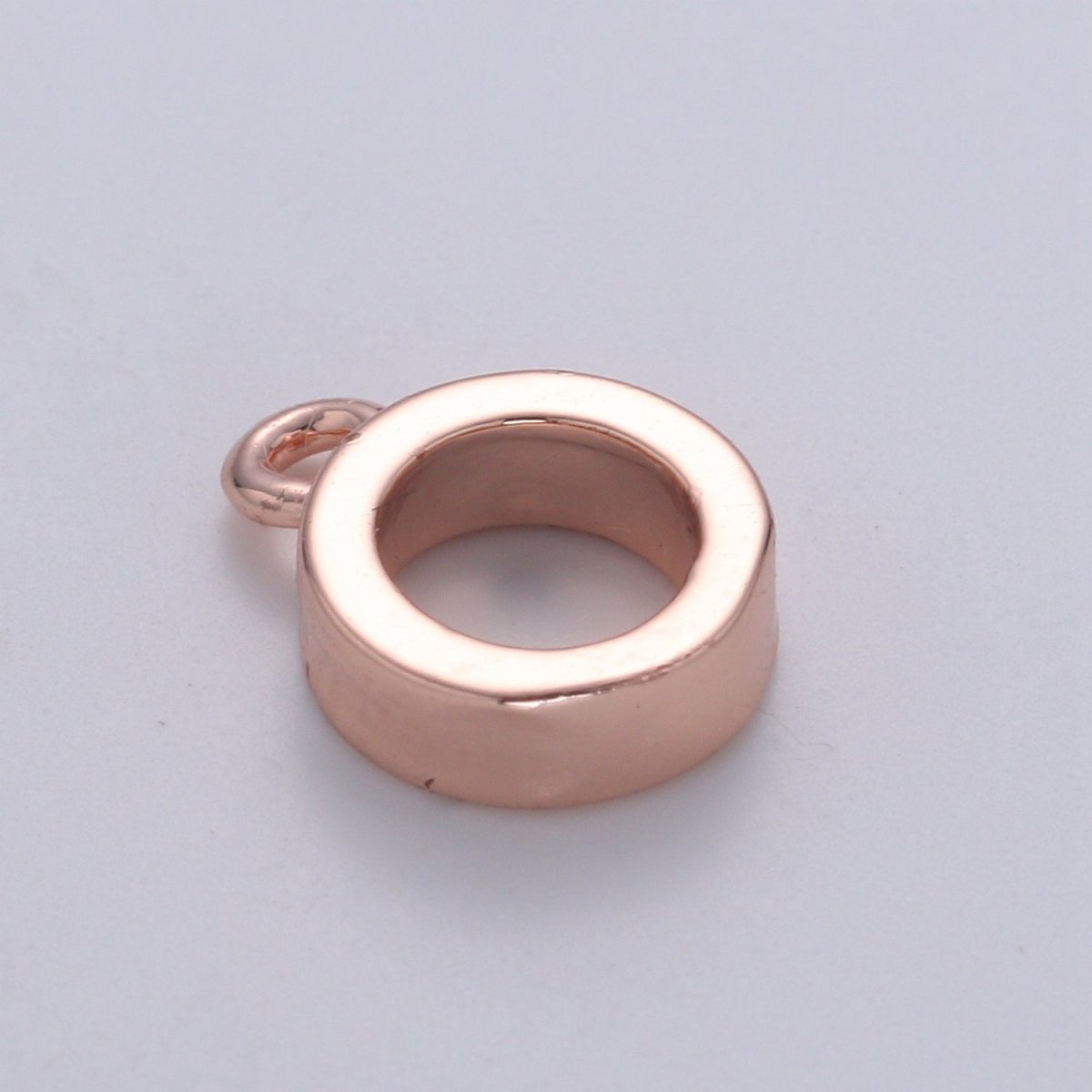 Gold Filled Minimalist Charm Pendant Bail Rondelle Drop Findings in Gold, Black, Rose Gold &amp; Silver |  L295 - L298