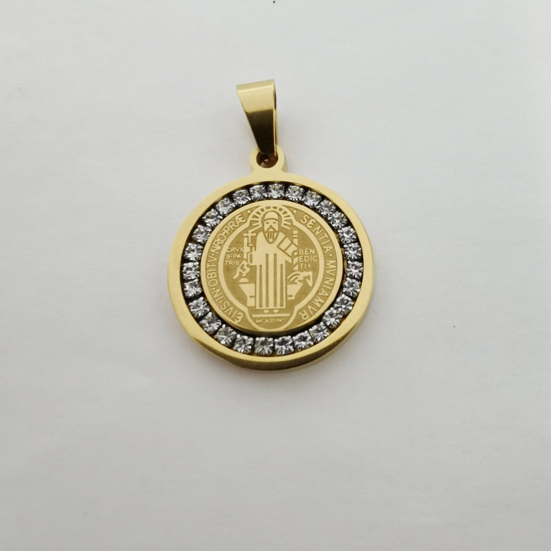 Gold Filled Circle Shaman charm, Cubic Zirconia Jewels, Micro Diamond Paved, Shaman Charm, Religious Charm, For Necklace J-787
