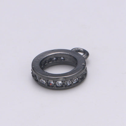 Gold Filled CZ Circle Ring Charm L-291~L-294