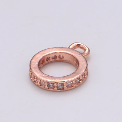 Gold Filled CZ Circle Ring Charm L-291~L-294
