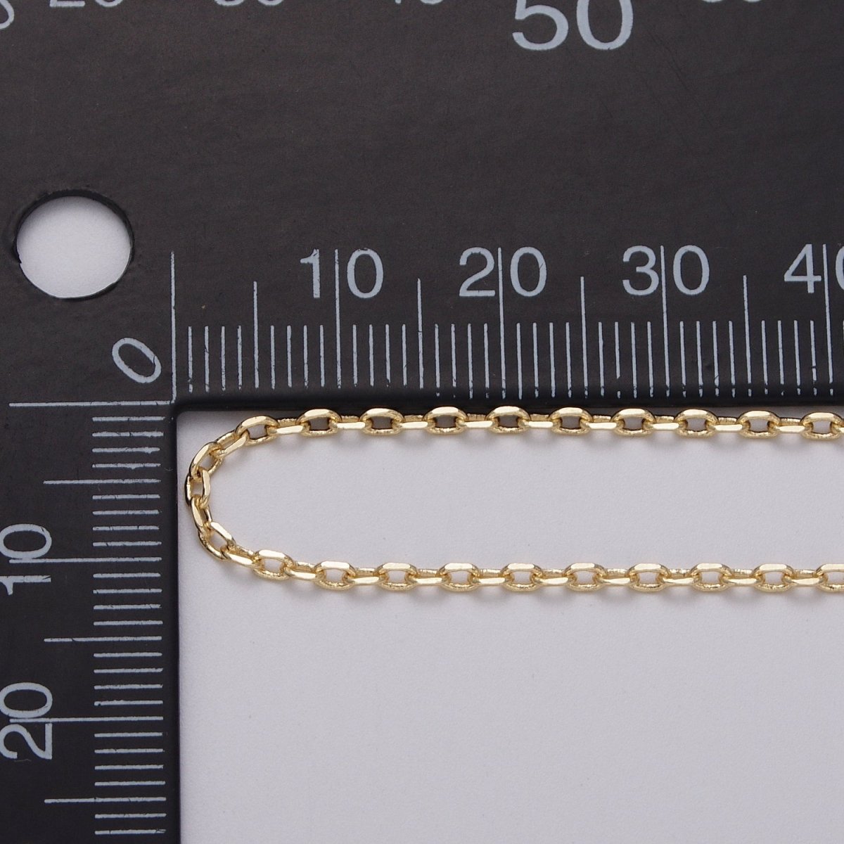 Gold Filled Dainty 1.8mm Flat Cable Link Unfinished Jewelry Chain in Gold &amp; Silver | ROLL-1033, ROLL-1108 Clearance Pricing