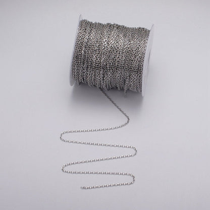 Gold Filled Dainty 1.8mm Flat Cable Link Unfinished Jewelry Chain in Gold &amp; Silver | ROLL-1033, ROLL-1108 Clearance Pricing