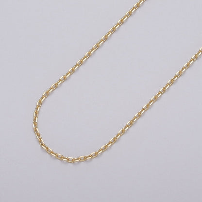 Gold Filled Dainty 1.8mm Flat Cable Link Unfinished Jewelry Chain in Gold &amp; Silver | ROLL-1033, ROLL-1108 Clearance Pricing
