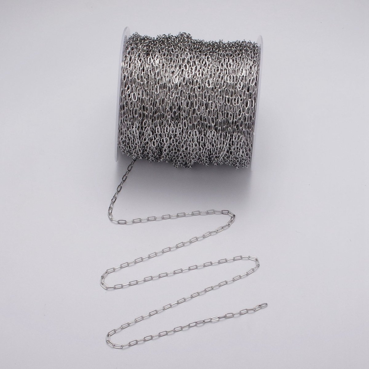 Gold Filled Dainty 2.2mm Paperclip Unfinished Chain by Yard in Gold &amp; Silver | ROLL-1032, ROLL-1082