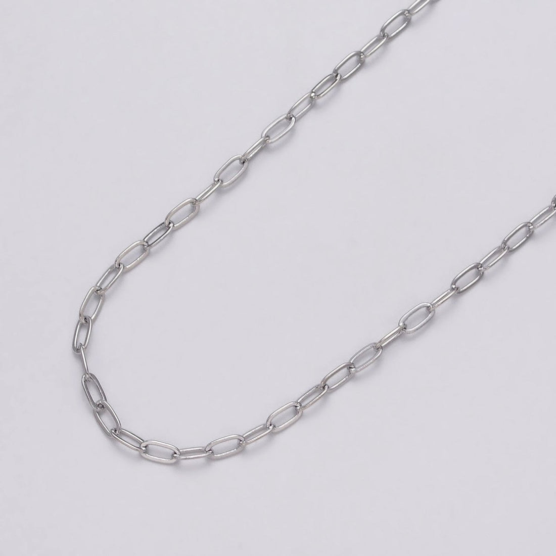 Gold Filled Dainty 2.2mm Paperclip Unfinished Chain by Yard in Gold &amp; Silver | ROLL-1032, ROLL-1082