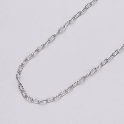 Gold Filled Dainty 2.2mm Paperclip Unfinished Chain by Yard in Gold &amp; Silver | ROLL-1032, ROLL-1082