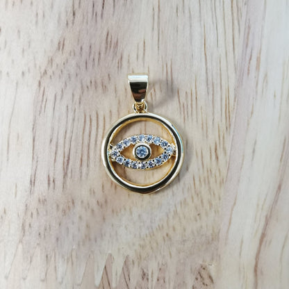 Gold Filled Eye Round Pendants I-887~I-888