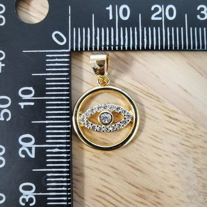 Gold Filled Eye Round Pendants I-887~I-888