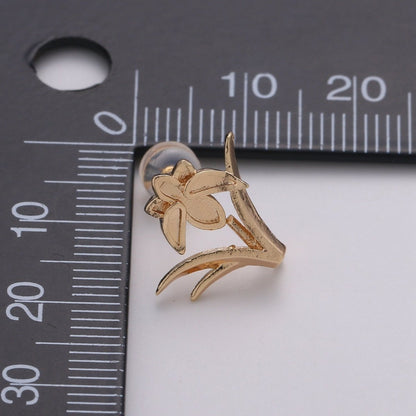 Gold Filled Flower Studs L-013