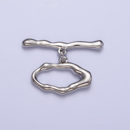 Gold Filled Geometric Abstract Toggle Clasps in Gold &amp; Silver Jewelry Closure Supply | Z-098 Z-099