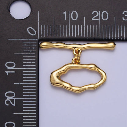 Gold Filled Geometric Abstract Toggle Clasps in Gold &amp; Silver Jewelry Closure Supply | Z-098 Z-099