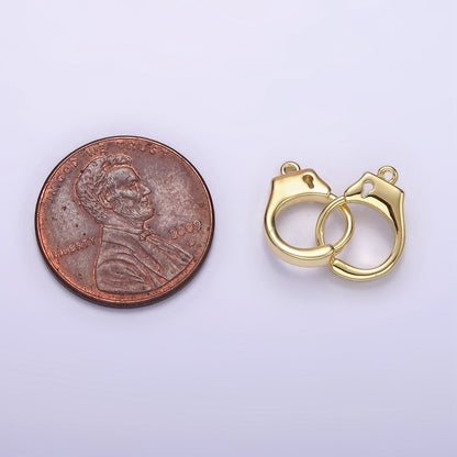 Gold Filled Hand Cuff Open Key Minimalist Connector G-936
