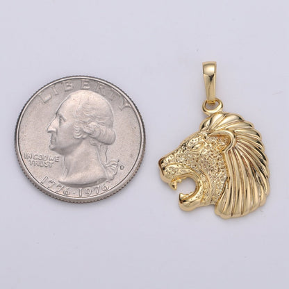 Gold Filled Lion Pendants J-119