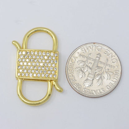 Gold Filled Lock Clasp Connector For DIY Jewelry Making Necklace Bracelet Anklet L-300
